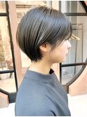 大人マッシュショート簡単スタイリング小顔ヘア