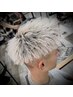 (米田指名限定)カット＋フルホワイトメッシュパーマ