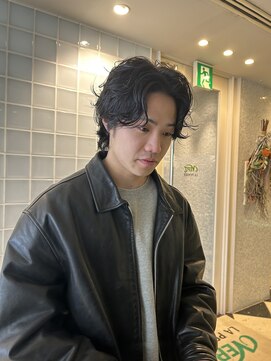 ラパンセヴェール(LA PENSEE VERT) メンズパーマ/センターパート