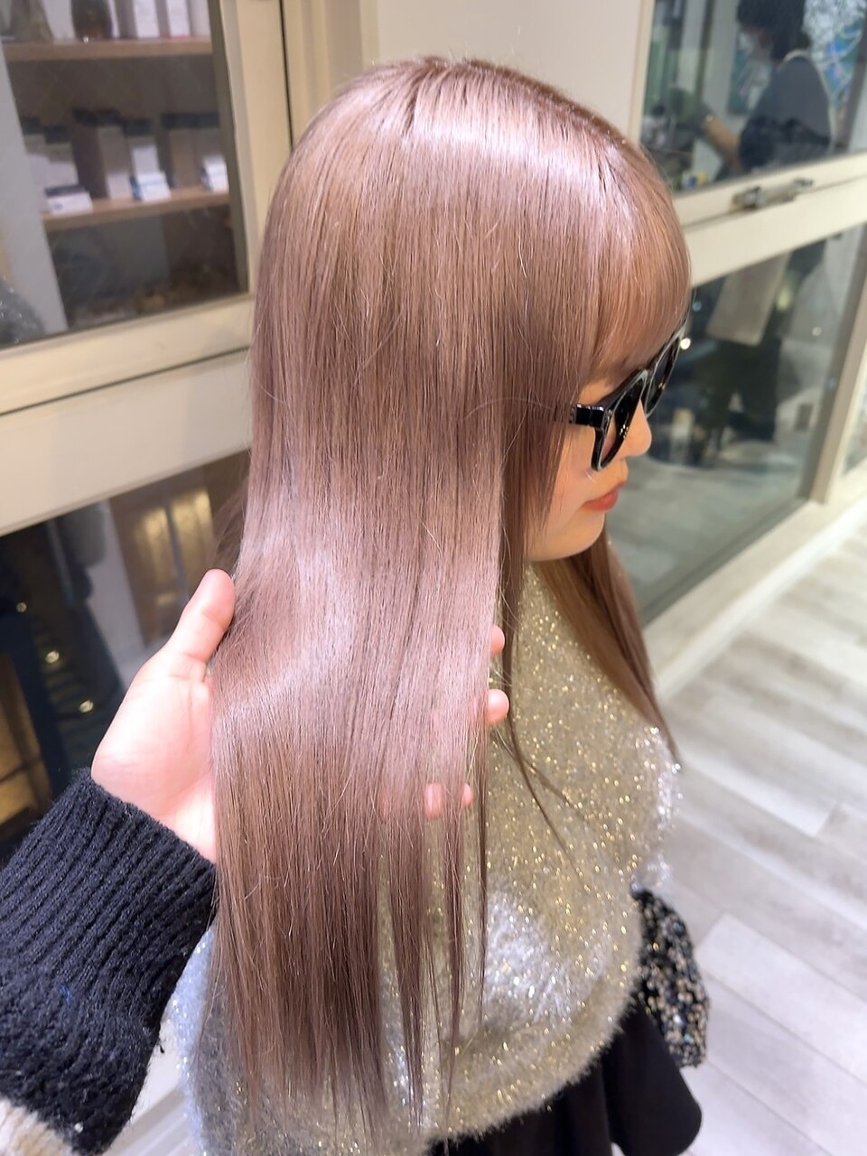 透明感ピンクベージュ/ブリーチ/表参道