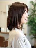 40-50代にオススメ★艶さらストレートボブ