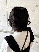 ボブゆるふわハーフツイン