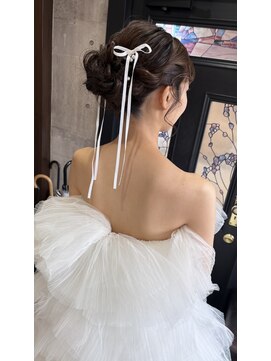 オー(oOo) 花嫁アップダブルリボン