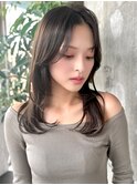 ミディアムレイヤーカット/20代30代40代/顔周りカットワンカール