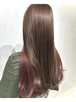 ワースホワイル(WORTH WHILE)&nbsp;クラゲヘアーオリーブグレーココアベージュインナーブリーチ