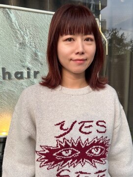 ヘアー ラボ(hair labo) 【hair labo.】暖色系カラー/くびれボブ