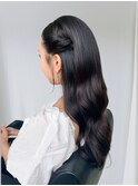 ツインハーフアップ