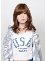 アース 横浜店(HAIR&MAKE EARTH) 内巻きミディアムレイヤー【EARTH横浜店】