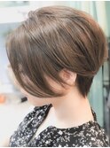 骨格矯正ハンサムショートくすみベージュ◎20代30代40代50代