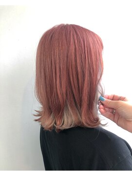 ヘアメイク オブジェ(hair make objet) ハイトーンインナーカラー
