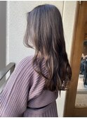 バングレイヤーベージュブラウンヘア