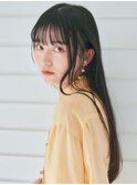 シースルー前髪ロングヘア