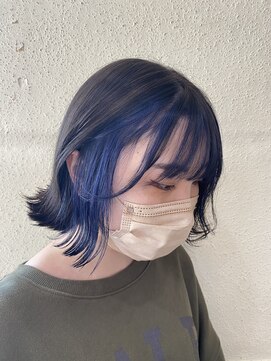 ボアップ 新居浜店(boappu) #インナー #カラー #ブルー #ネイビー #ケアブリーチ