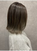 ラベージュバレイヤージュ☆切りっぱなしボブ