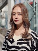 前髪なし韓国風レイヤー