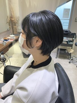 シェル 国分寺(shell) 丸みショート☆ダークグレーカラー