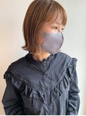 外ハネボブ×ハイライトたっぷりアッシュベージュ