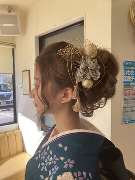 美容室 ルミネ 振袖着付けヘアアレンジ