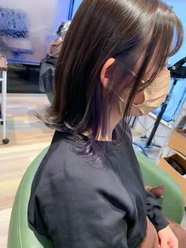 ヘアースパリゾート リアン 燕三条店(Lien) インナーカラー_ラベンダーパープル