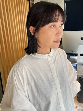 エッセンス(THE ESSENCE) wide 切りっぱなしボブエアリーロング美髪ピンクブラウン