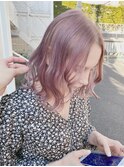 斜めバング/シルキーベージュ/ブラントカット[国分寺駅]