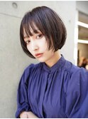 ボブ/切りっぱなしボブ/ミディアム/ショート
