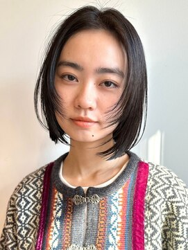 ノイカーム(noi Calm) 顔周りレイヤーカットグレージュカラーくびれボブショートカット