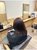 ピンクブラウン×レイヤーカット