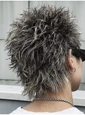 スパイキーショートウルフハイライトローライト