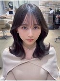 表参道アフロート張替　お姉さんミディアムヘア　薄め前髪