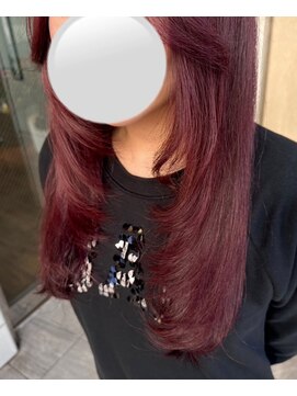 ミラシィ 稲毛(Mirashy) レイヤーカット×ピンクパープル