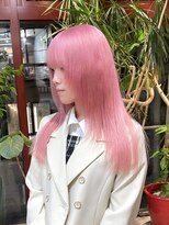 ヲタク(wotaku.)&nbsp;ピンクカラーパステルピンクハイトーントリプルカラーブリーチ