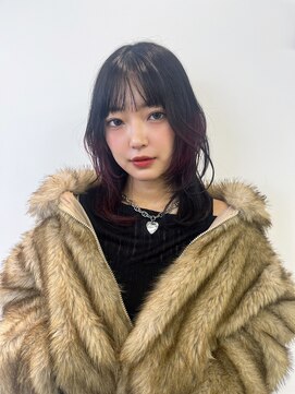 ヴィンスジオ 岐阜駅南(vince gio) レイヤーカット+ポイントカラー