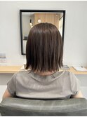 パツっと切りっぱなしボブ
