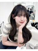 韓国ヘア　レイヤーカット　顔まわり
