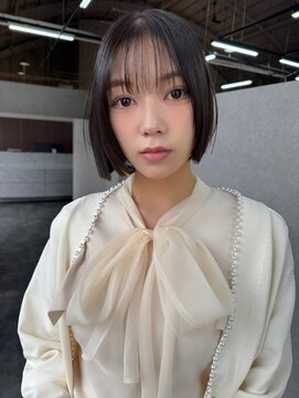 オズ 郡山駅前店(OZ) 黒髪ボブ薄め前髪
