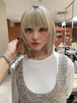 ノラギンザユー(NORA GINZA/U)&nbsp;顔まわりレイヤーボブレイヤーカット前髪カットぱっつん前髪