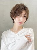 大人ガーリー/ダークアッシュ/似合わせ/レイヤーショート☆216