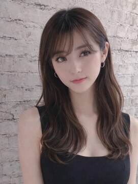 フラッグ バイ ヘッドライト 名古屋金山店(FLAG by HEADLIGHT) 韓国風レイヤー/外ハネくびれ/ミディアムレイヤー/ぱっつん前髪