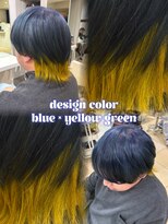 ユーフォリア 新宿店(Euphoria) 【Euphoria Miyu】ブルー×イエローグリーン/デザインカラー