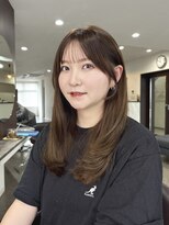 ヴィヴカウンター(VIVE counter)&nbsp;オリーブベージュ,ぱっつんシースルーバング