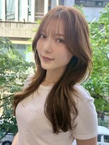 アンセンス バイ モードケイズ(ANSENS by Mode K's)&nbsp;大人の透け感　ロングレイヤースタイル
