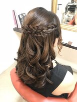 エクステ ネイル アイラッシュ サルサ グレイス 千葉店(SALSA GRACE)&nbsp;編込みハーフアップ