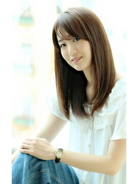 サイズカラーフィール ラ チッタデッラ店(XXXY'S COLOR FEEL) うる艶ワンカールストレート×ベージュカラー SIDE