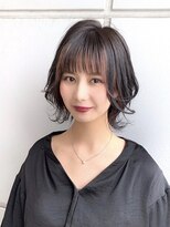 コーゾーギンザ 上野御徒町店(KOZO GINZA)&nbsp;【新保 優】外ハネボブ ネオウルフ 伸ばしかけ ネイビーカラー♪