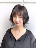 【新保 優】外ハネボブ ネオウルフ 伸ばしかけ ネイビーカラー♪