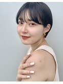 シースルーバング/小顔カット/ウェットヘア