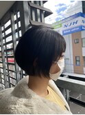 【ショートヘア】横顔美人丸みショート