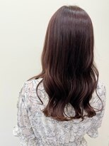 ワインレッドカラー、ロング