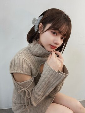 ノク(nok) アッシュブラウンボブ_ショコラアッシュヘルシースタイル